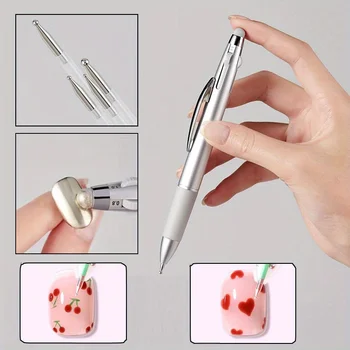 Stylo à points pour ongles, outils de pointage pour Nail Art, stylo à bille, pointe pour Nail Art, peinture à points, Kit de manucure pour dessin de points, Salon de maison