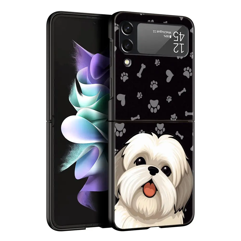 Shih Tzu Painting Cute Animal Phone Case - Folding PC Hard Cover
