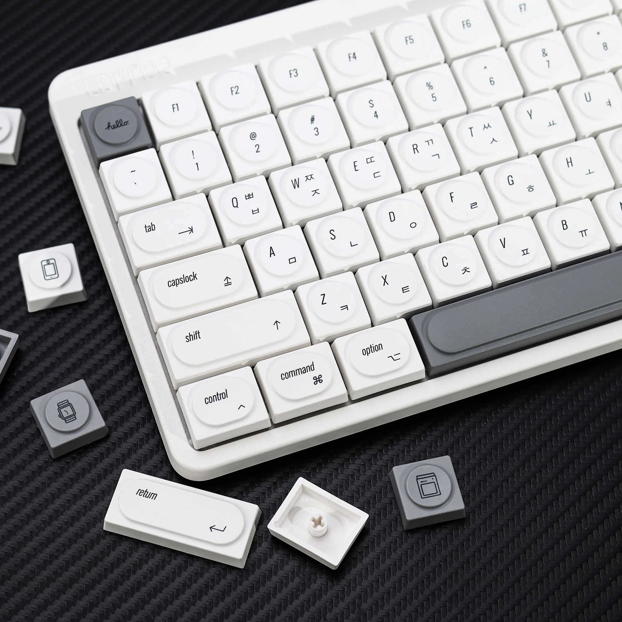 KBDiy Doys Keycaps Retro MAC 1353 Koreanische Tastenkappe PBT Simple für 60 Gaming Low Profile mechanische Tastatur Cherry MX Switches – Detail 17
