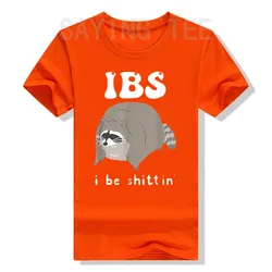 I Be Shittin' - Funny Raccoon T - Shirt with Humorous IBS Graphic - S (Orange)