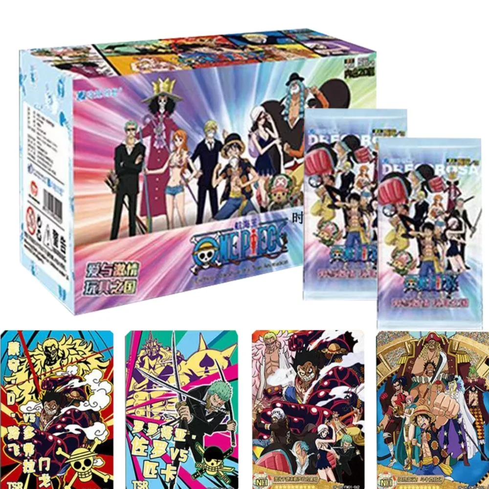 

Genuine One Piece Collection Cards Delesrotz Chapter Anime Luffy Sanji Nami TCG Booster Box Game Trading Cards Kid Birthday Gift