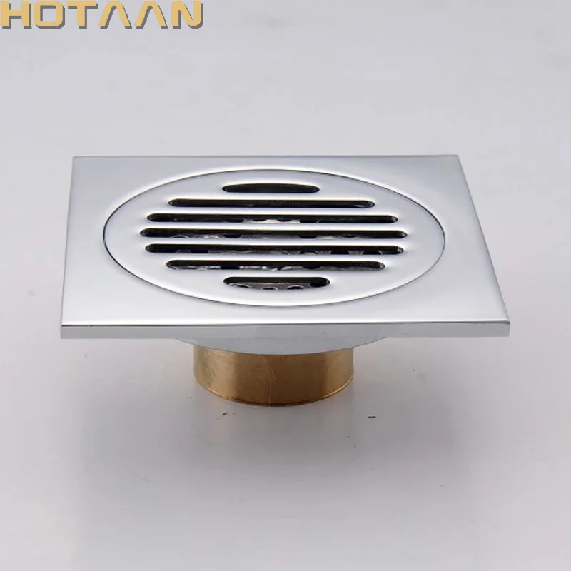 Floor Drain Chrome Plated Solid Brass Bathroom Accessory Square 100mm*100mm floor drain