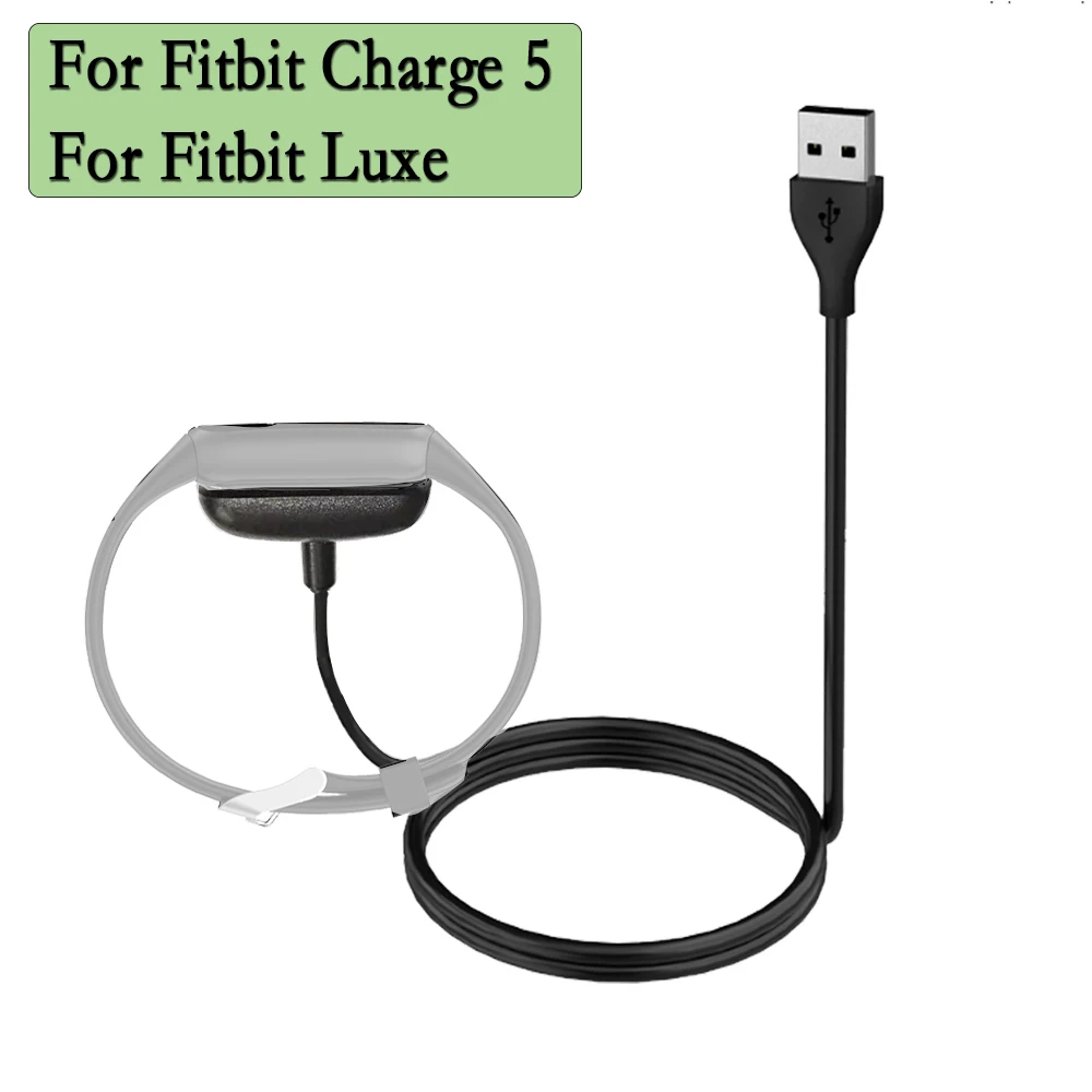 

Charger For Fitbit Charge 5 /Fitbit Luxe USB Charge Cable 50/100cm Charging Data Power Adapter Watch Accessories