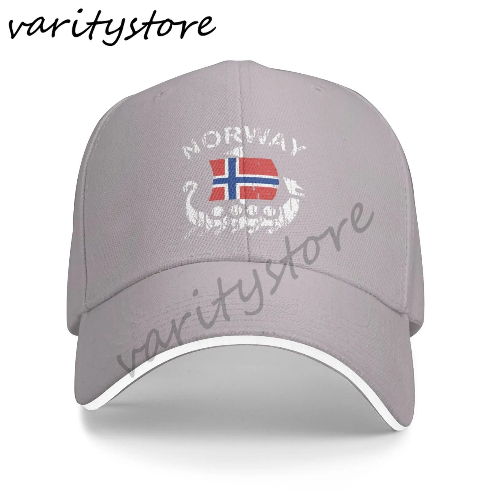 PELNYC Norvegia Bandiera Norvegese Berretto Da Baseball Uomo Nero Vintage Cotone Lavato Denim Cappello Regolabile Adulto Unisex Caps, Nero , 7 / 7 1/4