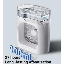  Lydsto Portable Air Conditioner Desktop Fans Air Cooler 900ml Water Cooling Spray Fan USB Desktop Humidification Fan Air Cooling 