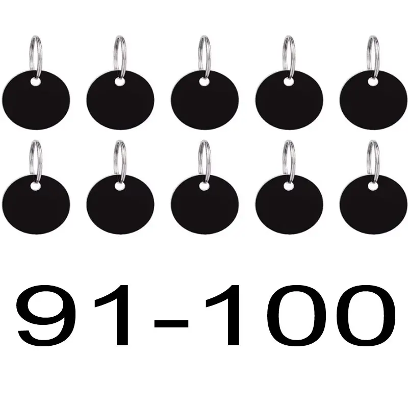 Aluminum Number Plate Key Tag with Hand Circle Design