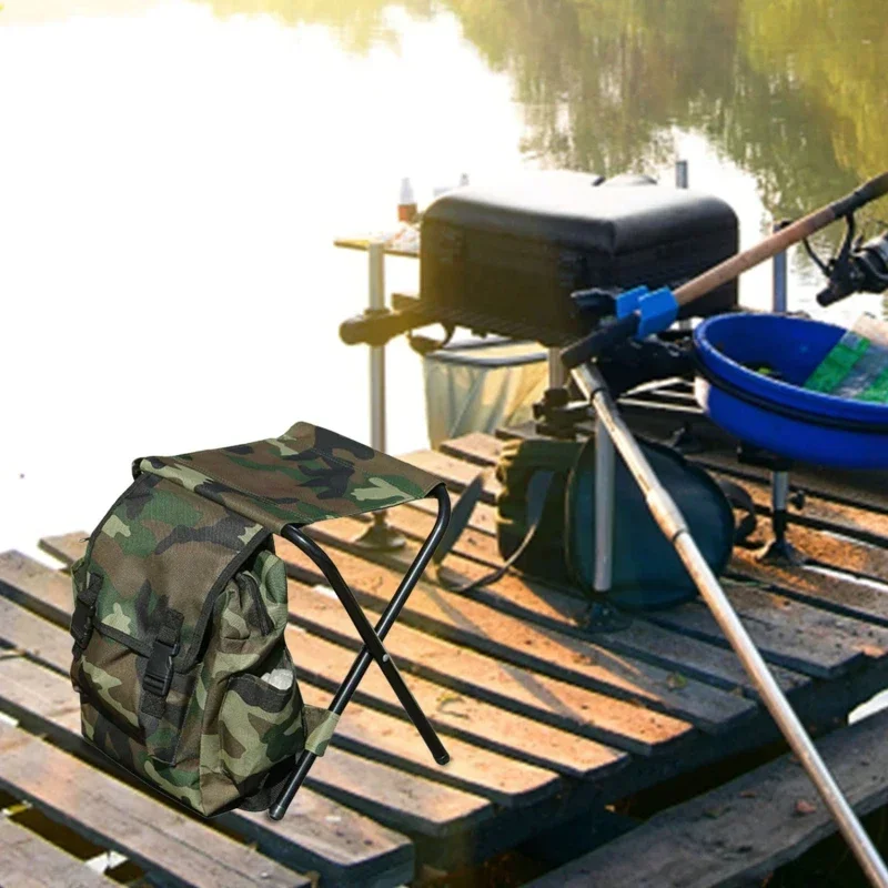Folding Seat Stool Backpack Cooling Chair Light Fishing Stool Mountaineering Bag Outdoor Equipment for Camping Traveling Hiking 3