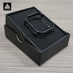 Premium Glossy Matte Carbon Fiber Case for Apple Watch - Lightweight & Durable Design (Forged Purple)