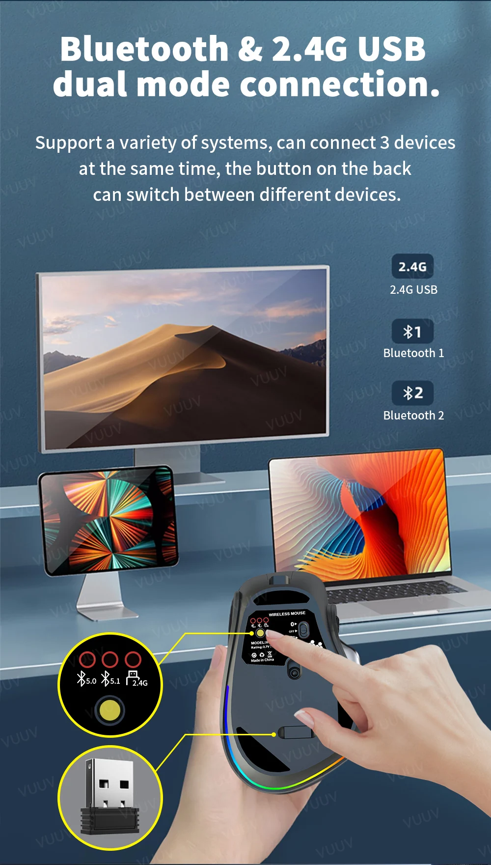 Bekijk het in de productgalerij van Manyxtoys.com: Sadfda787a03546ac80c97d51391d96e4AMulti-Device Rechargeable Wireless Bluetooth Mouse for Laptop MAC iPad Ergonomic Backlight Gamer Mouse for Android Tablet Phone Multi-Device Rechargeable Wireless Bluetooth Mouse for Laptop MAC iPad Ergonomic Backlight Gamer Mouse for Android Tablet Phone Sadfda787a03546ac80c97d51391d96e4A