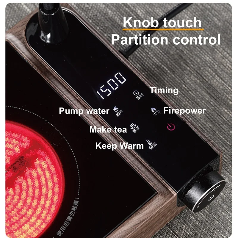 1500W Electric Ceramic Stove 8 Gear Tea Maker Auto Water Supply Induction Water Pumping Kung Fu Tea Stove Keep Warm Water Boiler 2