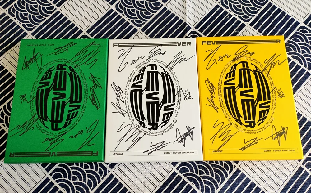 ATEEZ Autographed Signed ZERO FEVER EPILOGUE album CD K-POP