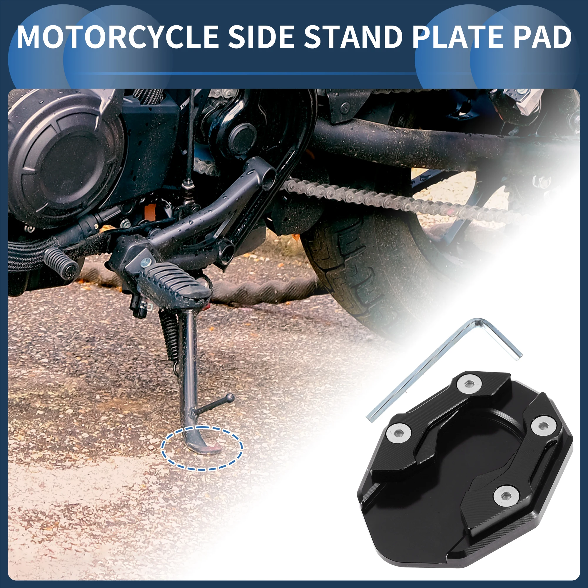 Motoforti 8 Cuscinetti Per Cavalletto Moto, Arancioni, Estensione Piastra Antiscivolo, Dimensioni 8.8x5.8 Cm