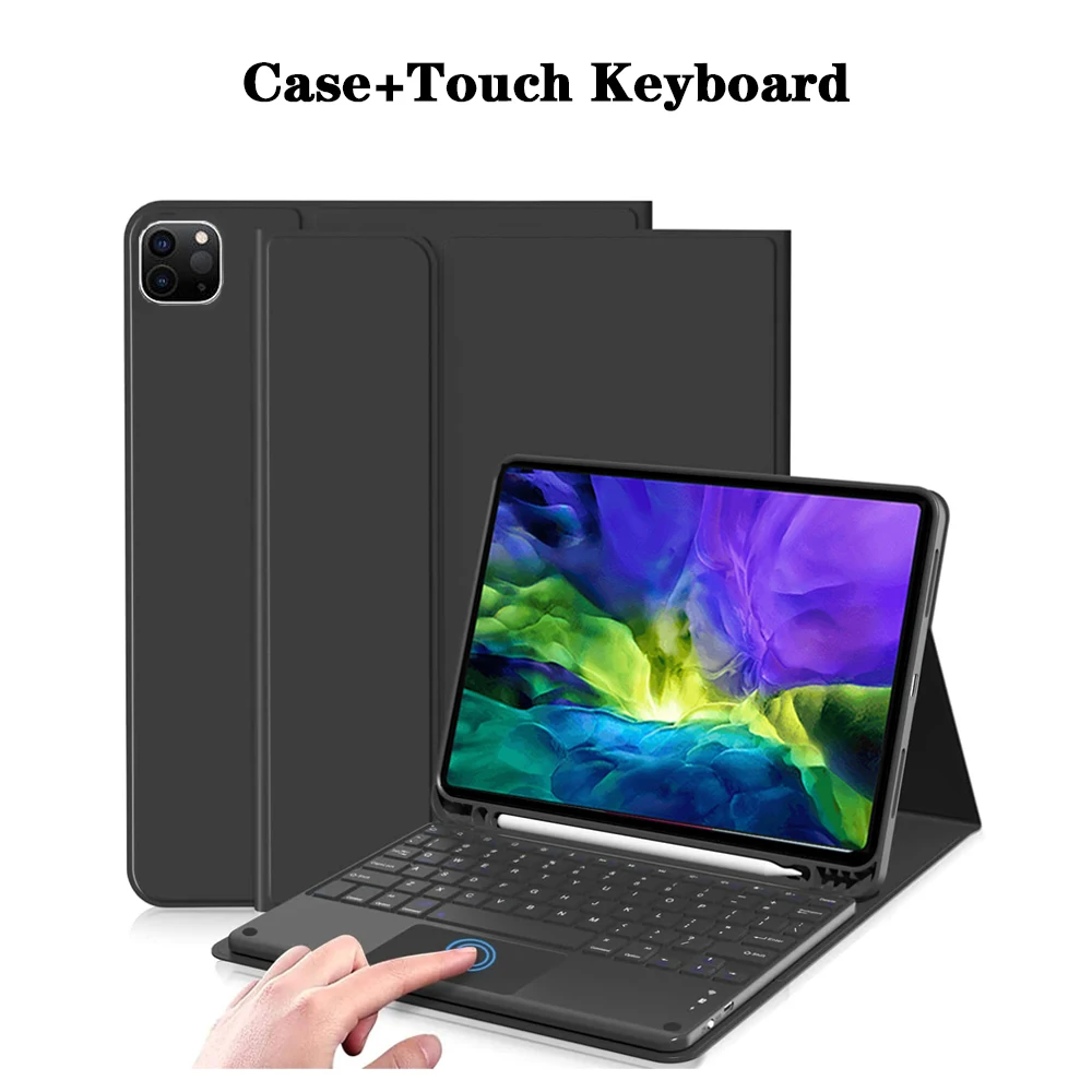 Premium Keyboard Case with Detachable Bluetooth Keyboard and Pencil Holder