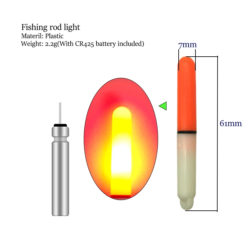 Electric Fishing Light Waterproof Glow Stick CR425 Type Ocean Fishing Rod Tackle Tool 4PCS