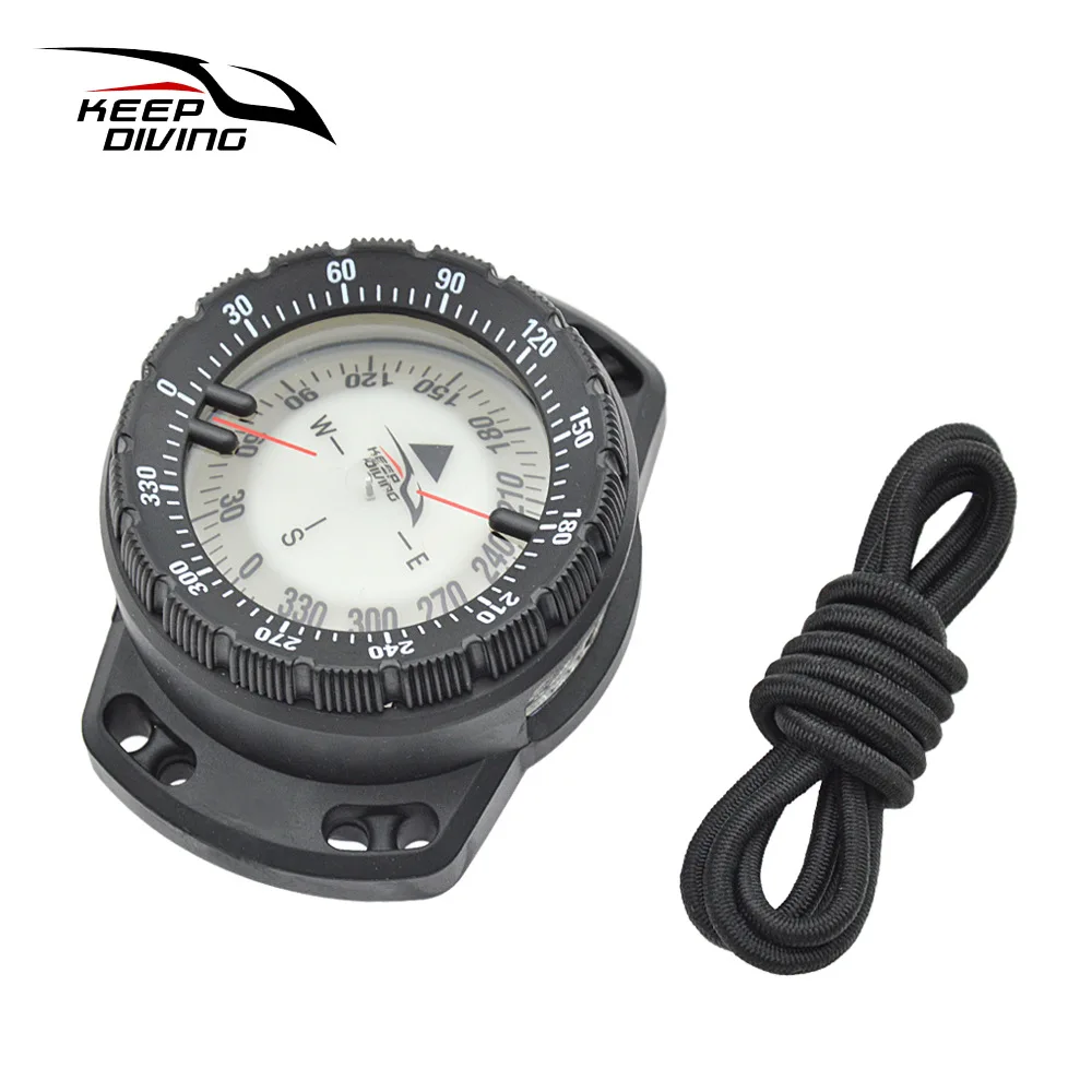 

New Strong Magnetic 50M Waterproof Scuba Diving Compass Elastic Rope Diver Underwater Direction Watch Equipment Accessory 2023