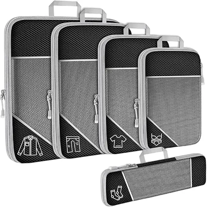 Ultralight Compression Packing Cubes Set for Travel