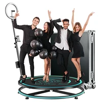 MWE 360 Photo Booth Machine for Parties with Extra Battery Logo Customization Software APP Remote Automatic 360 Spin Camera