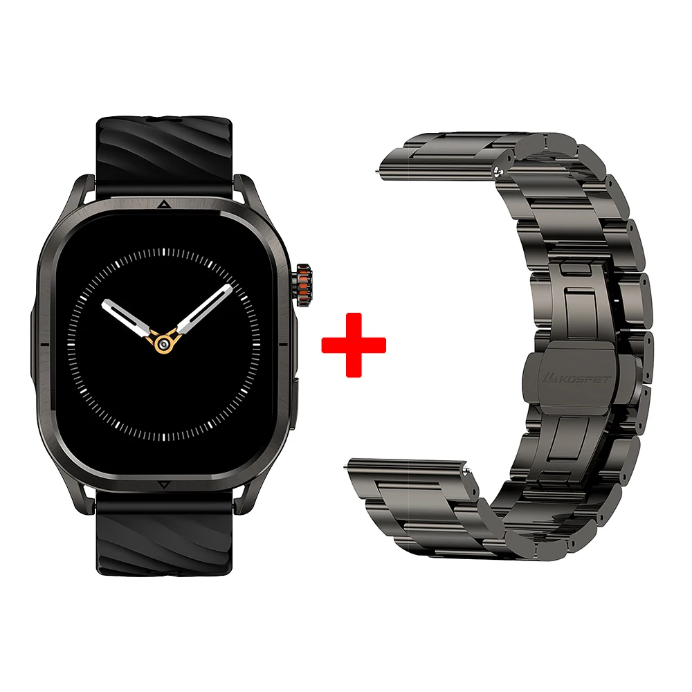 KOSPET MAGIC P10 Smart Watch for Men Dual-Band GPS Stainless Steel 5ATM BT Call