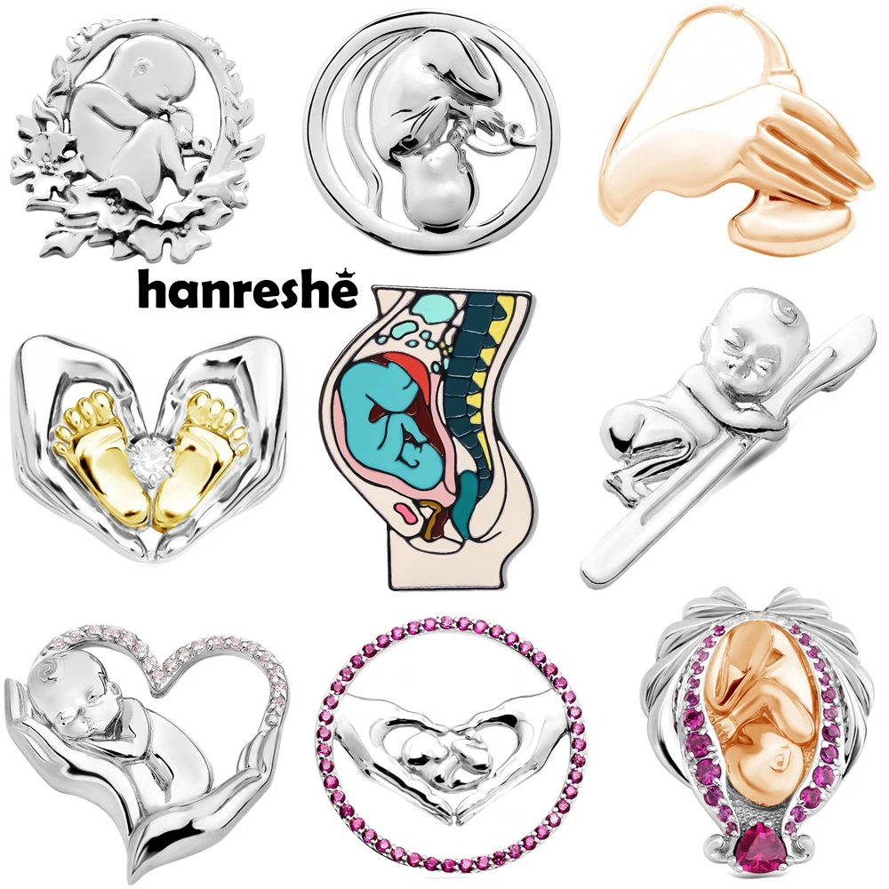 

Hanreshe медицинская Акушерская Брошь булавка для новорожденного изображение значок ювелирные изделия для акушеров доктор медсестра Коллекция подарков