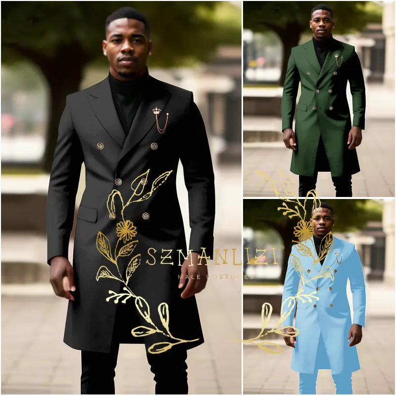 

Мужские деловые костюмы, двубортные Классические Черные смокинги с лацканами для выпускного вечера, весна-лето