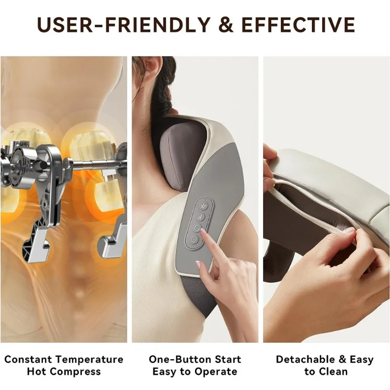 2023 Hot Sale Massage Equipment with 5D Kneading Rotation Massage Pillow Hands  Free Neck and Shoulder Massager - AliExpress