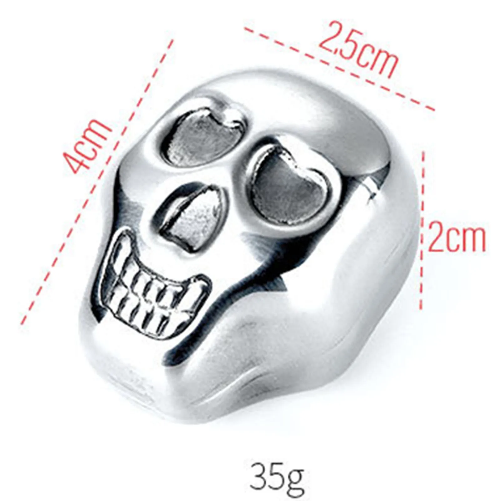 Ice Cubes Whiskey Stones Stainless Steel Wine Ice Cubes Skull Head Shaped Refreezable Chilling Ice Cubes Your Favorite Beverage Juice Drinking Supplies