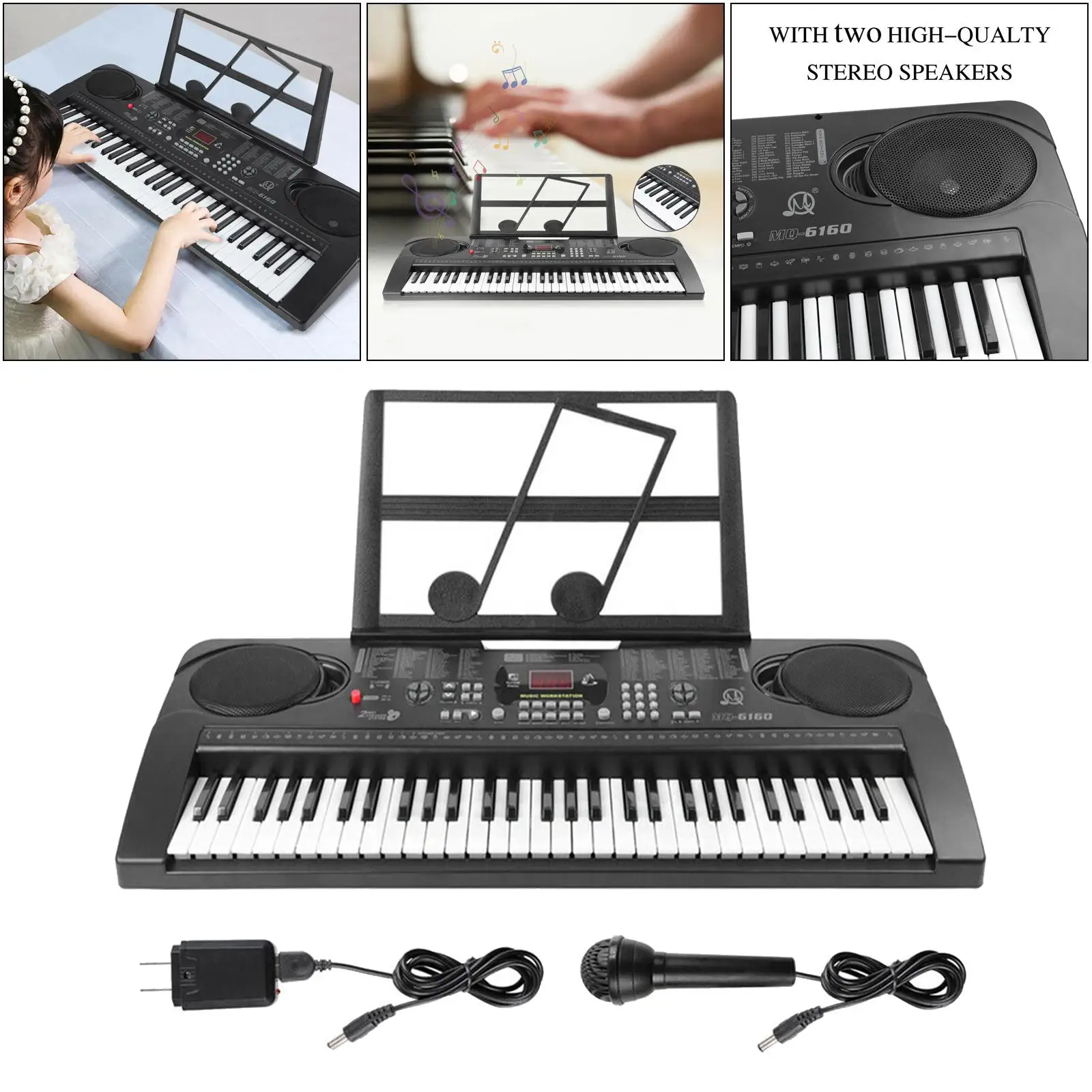 6 Piano Keyboard Compact Organ Music Keyboard Gifts for Beginners