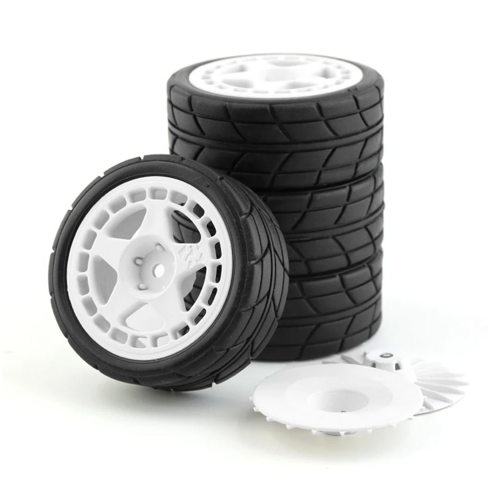 

4 шт. 12 мм шестигранные 65 мм резиновые шины для Tamiya 1/10 RC Car,2