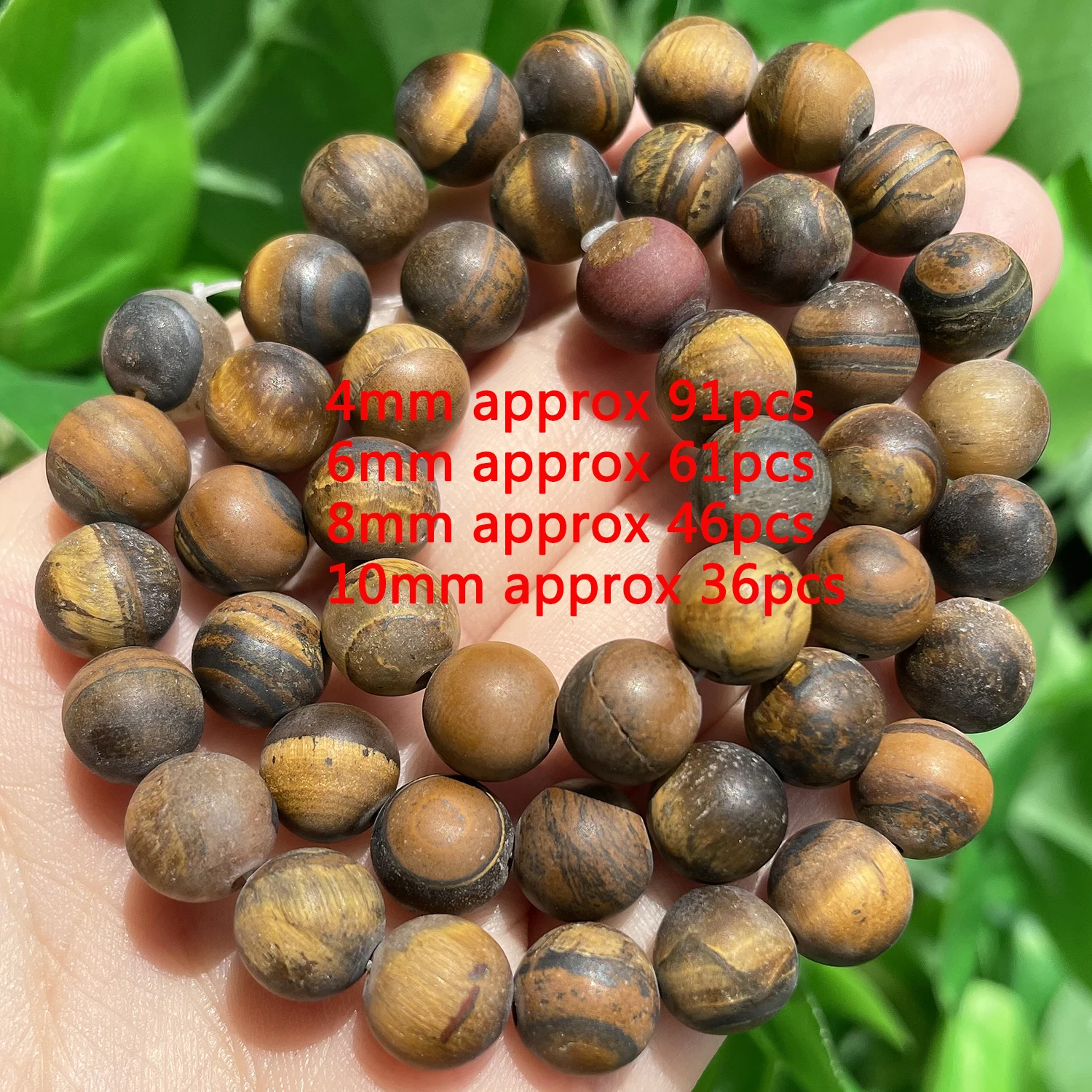 thumbnail image 1 of Cuentas sueltas redondas de jaspe cebra rosa mate y pulido natural de 4/6/8/10 mm para hacer joyas, pulseras y collares de 15 pulgadas, 1 of 5