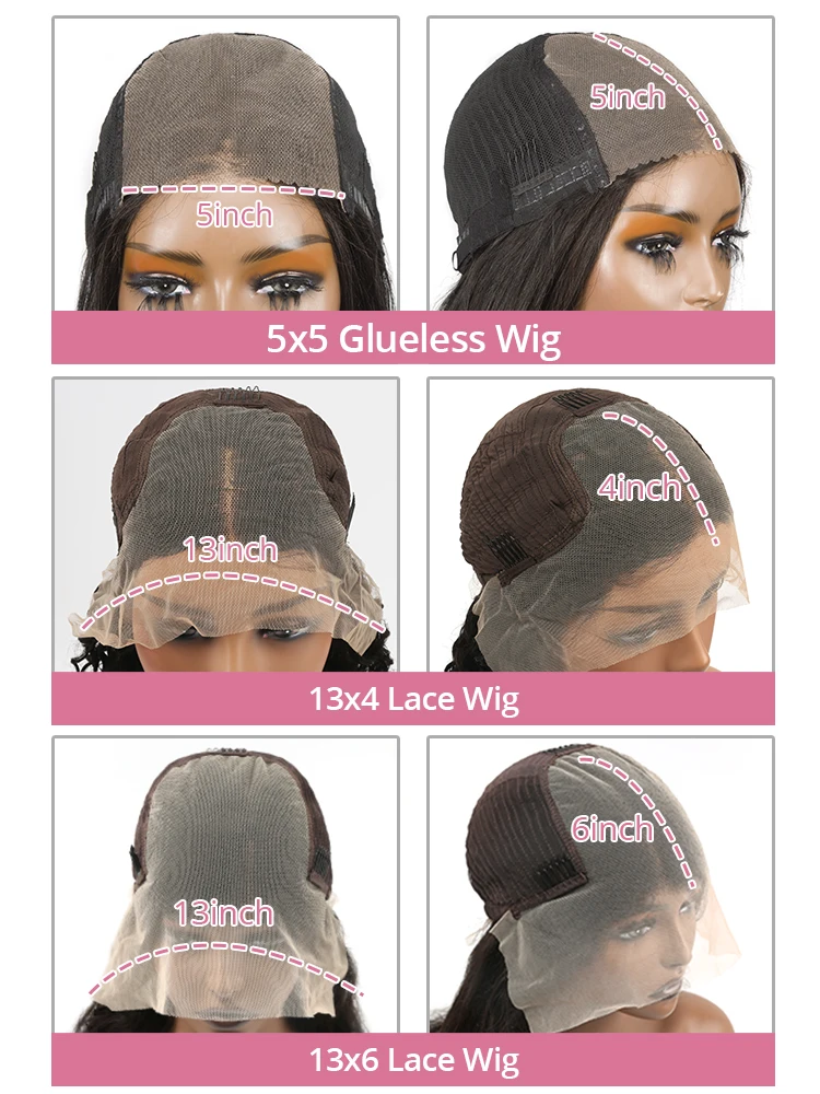 Human Hair Wigs 250 Density Deep Wave 100% Brazilian 13x6 HD Lace Frontal Curly Lace Closure Ready To Go Pre Plucked