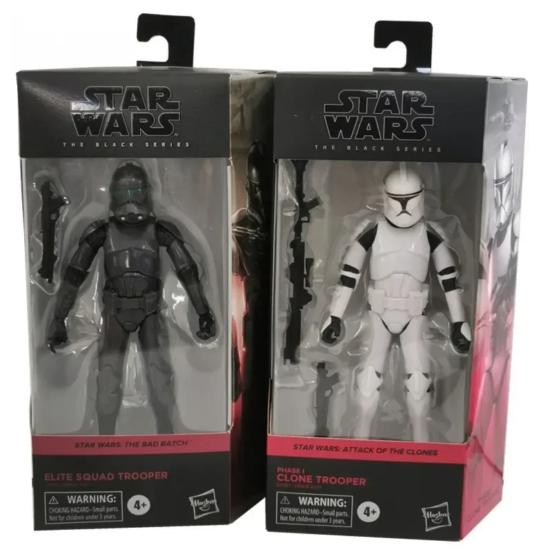 23Cm Star Wars Clone Wars Clone Trooper Anime Figure Black Elite Model Dolls Figurine Action Figurine Decorazioni Da Collezione