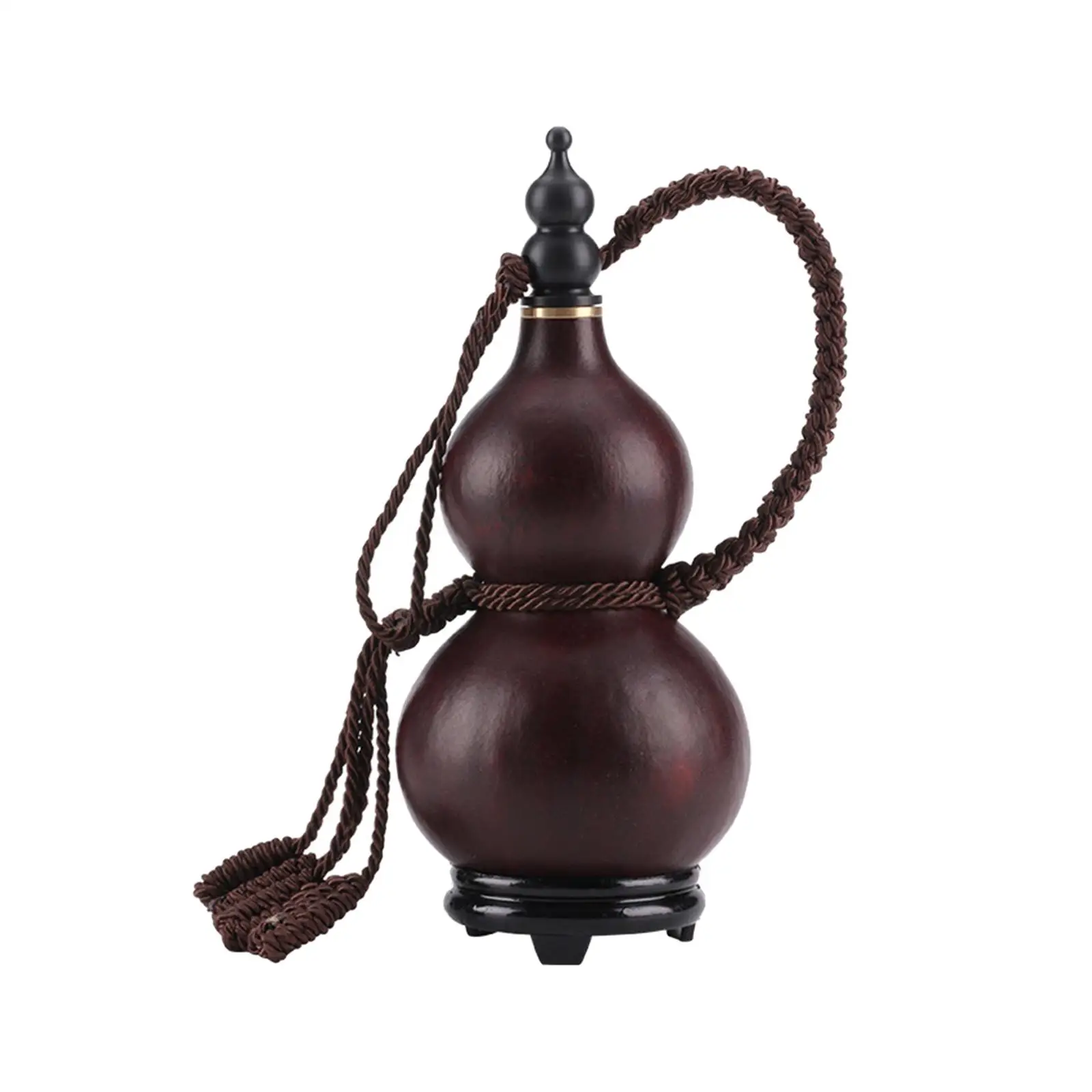 Gourd Water Bottle Beeswax Waterproof Hollow Calabash Wine Gourd Drinking for Camping Interior Drinks Holder Home Ornament