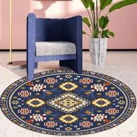Bohemian Style Round Carpets Living Room Luxury Sofa Area Chair Non-slip Soft Floor Mat Bedroom Decor Cloakroom Rugs Washable 러그 2