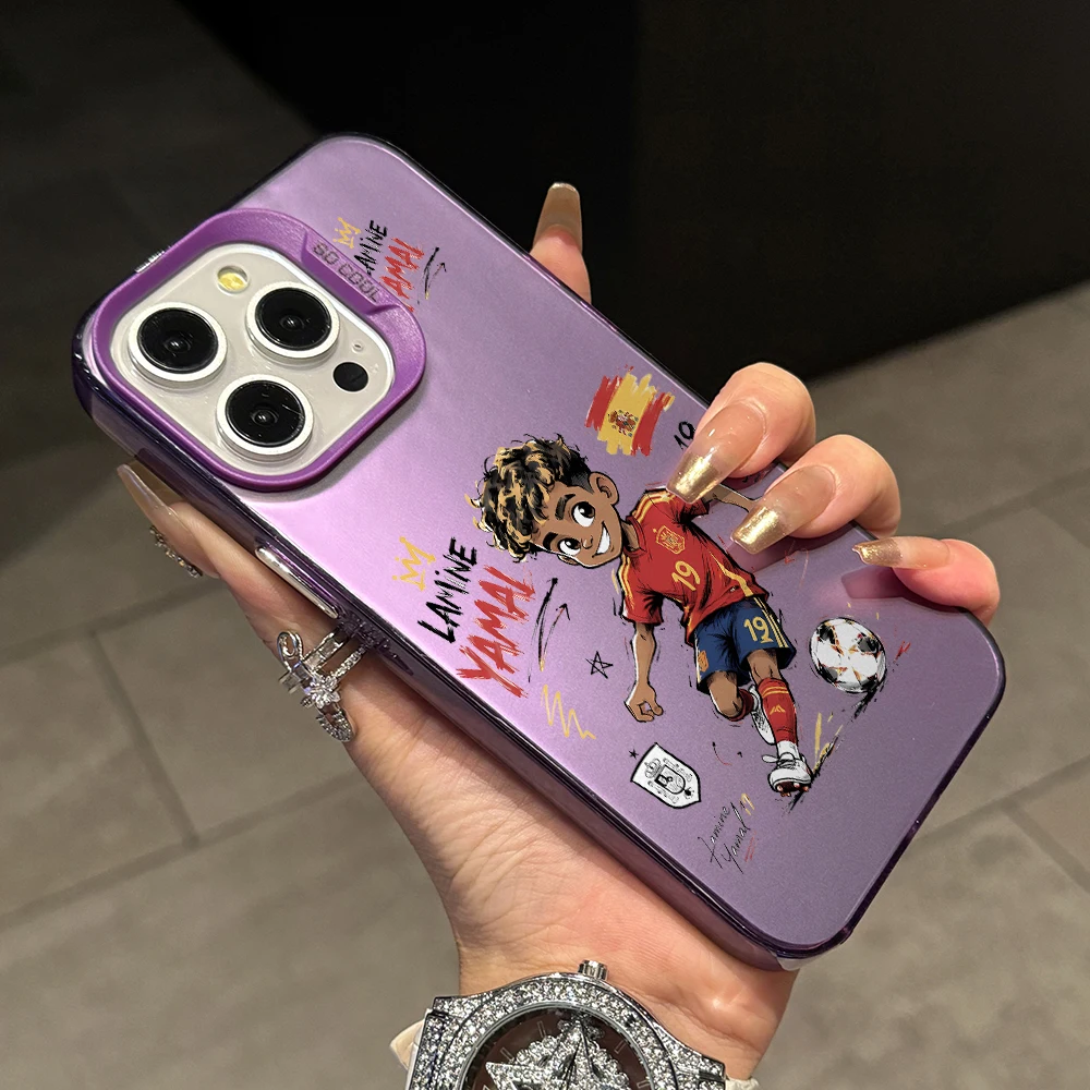 Silver Football Stars Themed Phone Case Cover