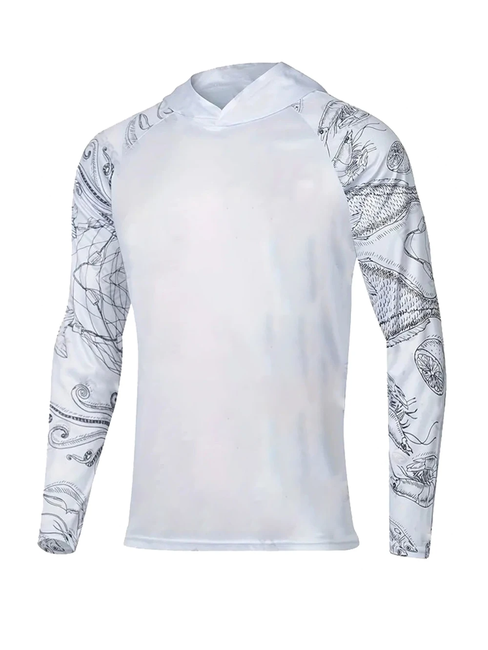 낚시 셔츠 후드 낚시 의류 남성용 긴 소매 낚시 의류 자외선 방지 모기 방지 낚..