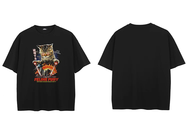 Feline Fury Monster Cat Graphic T-Shirt Sadff0dbb4665465c90c447c803b5e4c5G