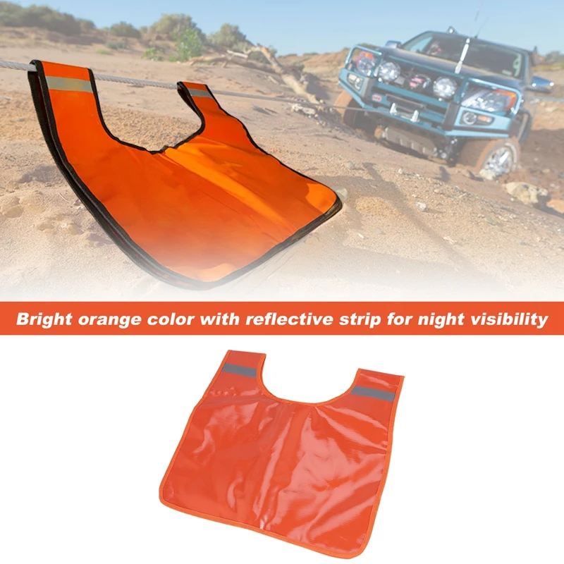 Plus+ Strong Durable PVC Winch Rope Damper Blanket With Pocket