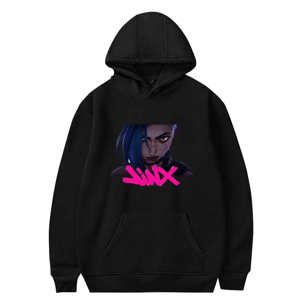 

Arcane Jinx Hoodie Unisex Long Sleeve Sweatshirt Women Men's Hoodie Harajuku Streetwear LOL Game Tv Series Fashion Clothes