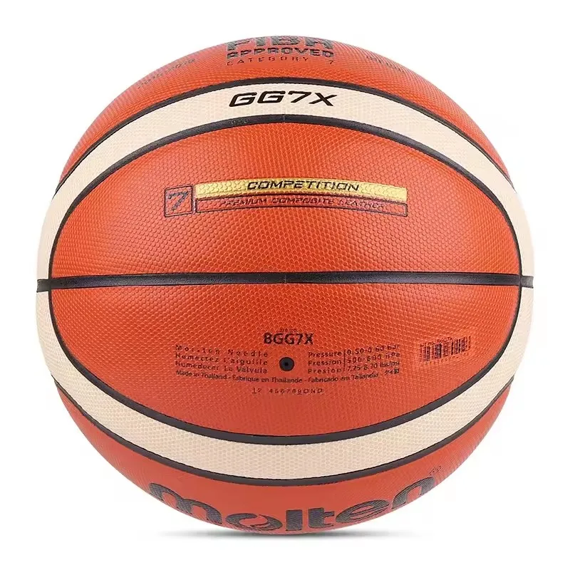 성인 청소년 어린이를위한 용융 GG7X 농구 PU 가죽 야외 실내 경기 훈련 FIBA ??승인