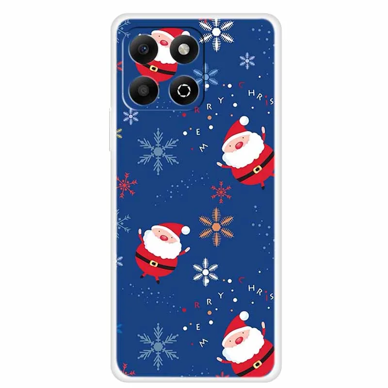 Festive Clear Silicone Phone Case - Soft TPU Christmas Design