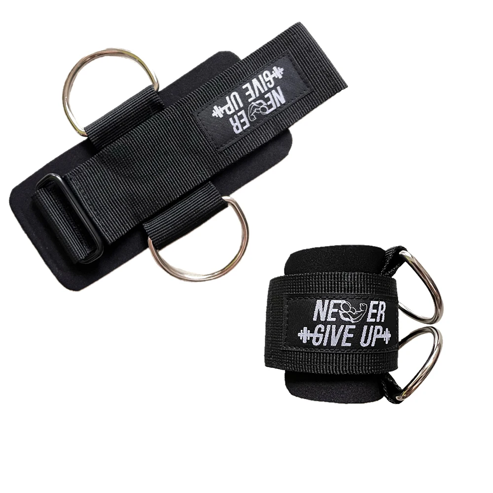 Adjustable Wrist Cuffs Neoprene Padded Straps for Cable Machines Resistant Band Strength Training Fitness Equipment gym accessories fitness workout handle fitness cable pulley