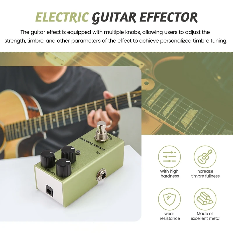 Latestt Mini Electric Guitar Effect Pedal Electric Guitar Pedal Vintage Overdrive For