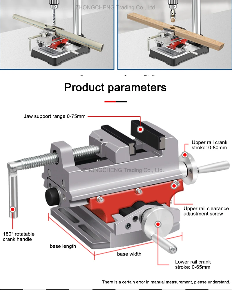 Multifunctional cross flat jaws Household mini table vise clamp table work table