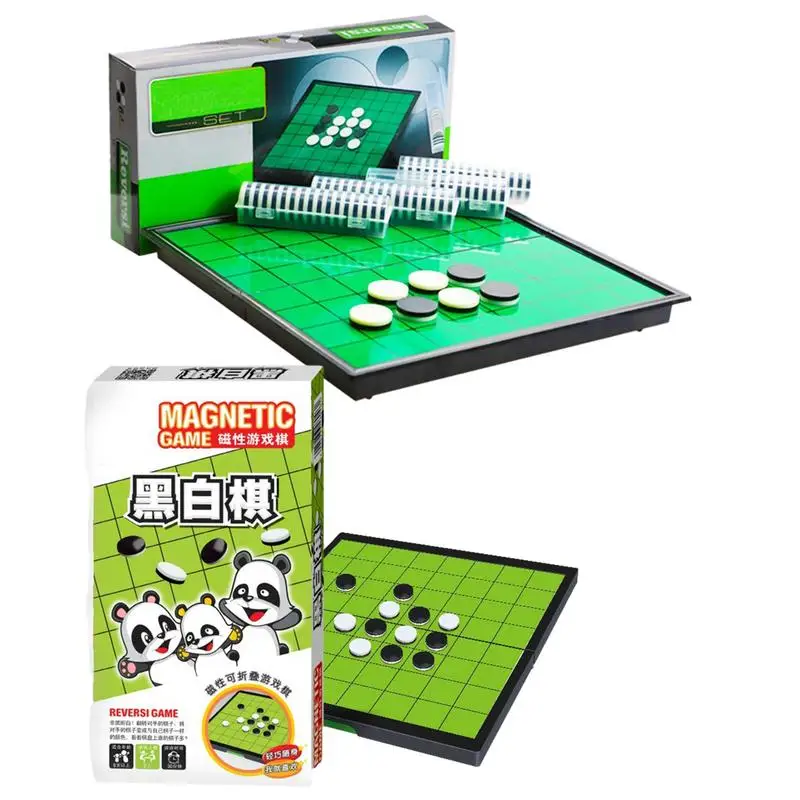 

Настольная игра Reversi, Классическая игра для путешествий, магнитная Складная Настольная портативная Магнитная настольная игра, развивающая игрушка для детей