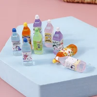5PCS Dollhouse Miniature Japanese Juice Tea Drink Model Kitchen Food Accessories For Doll House Decor Kids Pretend Play Plays 2