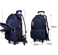 Children Backpack School Wheels Waterproof Backpack for School Teenager Boy Travel Backpack on Wheels Rolling School Bag Bookbag 1