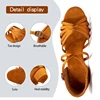 New Girls Latin Dance Shoes Ballroom Salsa Dancing Shoes Low Heels Children Tango Salsa Sandals Dance Shoes For Ladies Women 4
