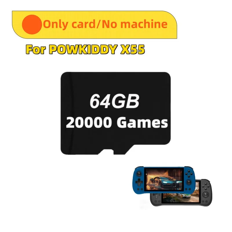 FOR POWKIDDY X55 Handheld Game Console Game Card TF Card Plug&play Pre-install Retro Games Memory 512G Retro Classic