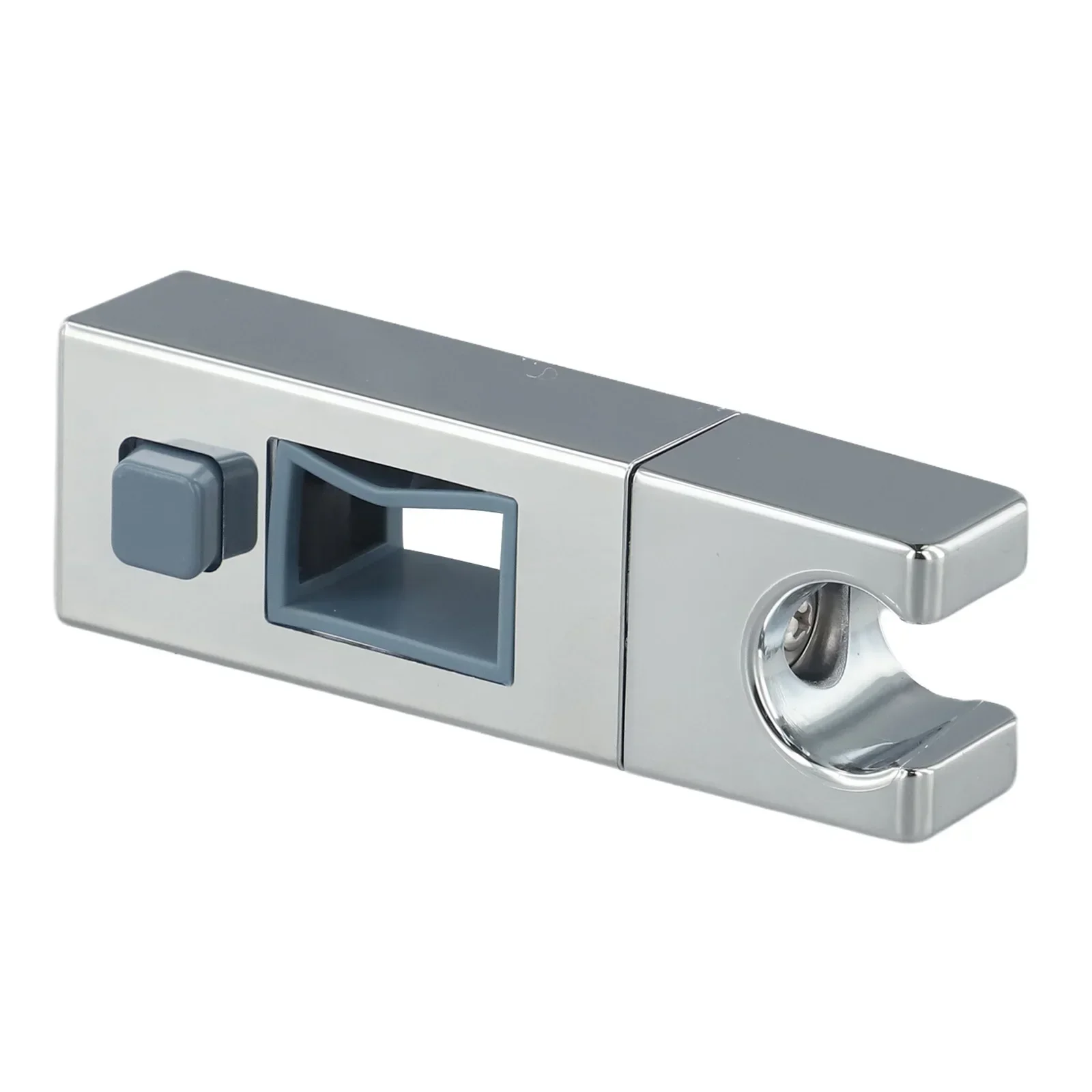 Square Tube Chrome Shower Rail Head Slider Bar Holder Adjustable Bracket Home Improvement Bathroom Accessories For Shower