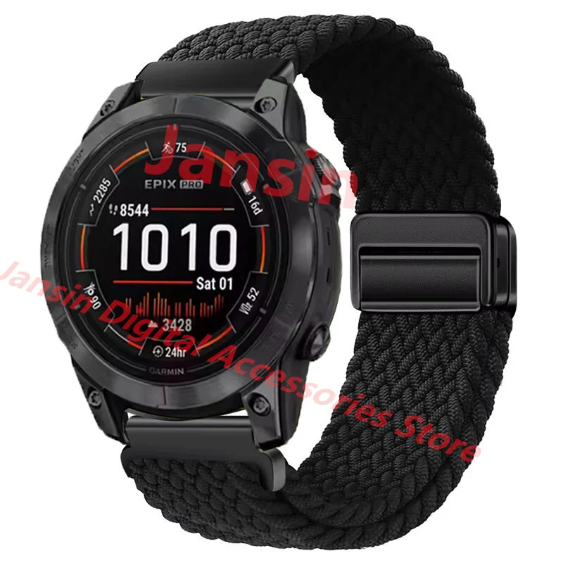 Enhanced Nylon Loop Magnetic Strap - Quick Fit 26mm/22mm Band, Premium Weave Design